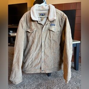 Men's Patagonia Beige Sherpa-Lined Jacket